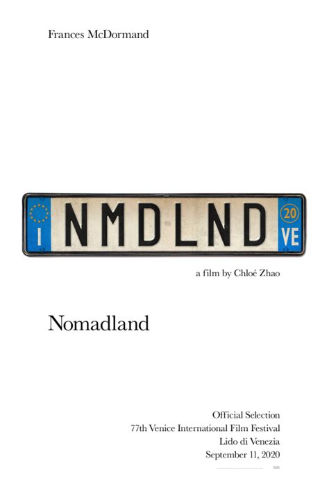 A film by chloé zhao starring frances mcdormand now playing in theaters and on hulu. Nomadland Poster 9 | GoldPoster