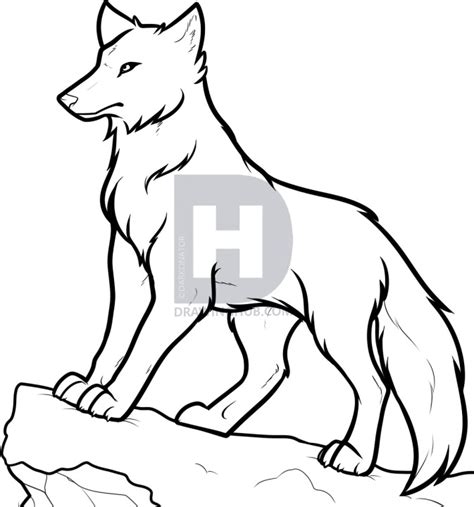 Easy Wolf Drawing Tutorial Free Download On Clipartmag