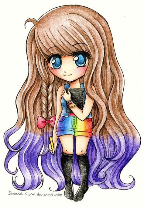 Chibi Rainbow Girl Figuras