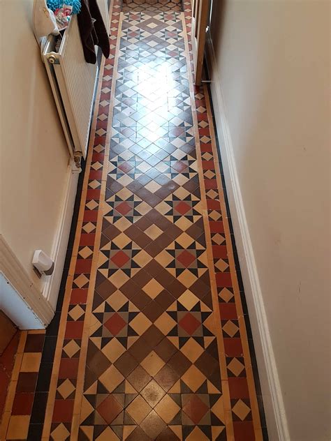 Victorian Tiled Hallway Floor Deep Cleaned And Sealed In York North