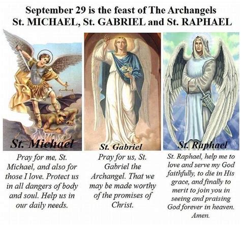 A 5 MINUTE OUTREACH Feast Of Michael Gabriel And Raphael Archangels