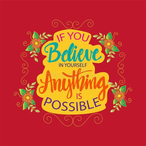 If You Believe In Yourself Anything Is Possible Stock Vector