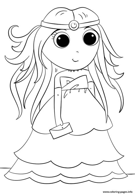 Anime Princess Kawaii Coloring Page Printable