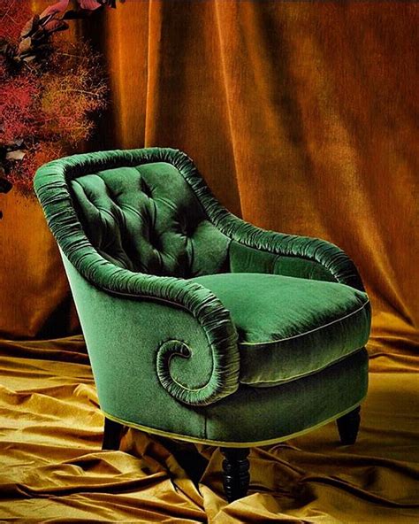 Glamorous Emerald Green Velvet Wrightsman Chair By Jonasinc This