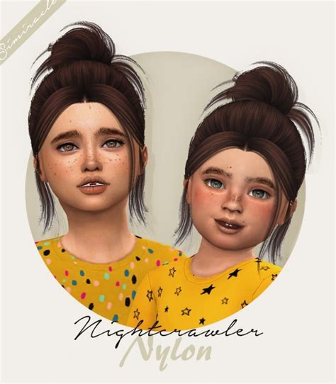 Nightcrawlers Nylon Hair For Kids And Toddlers At Simiracle Sims 4 Updates