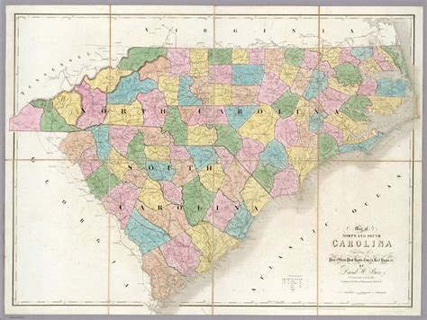 North And South Carolina Map Color 2018