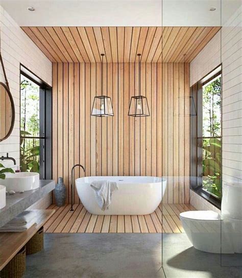 36 Stunning Nature Bathroom Design Ideas To Get Fresh Look Spa