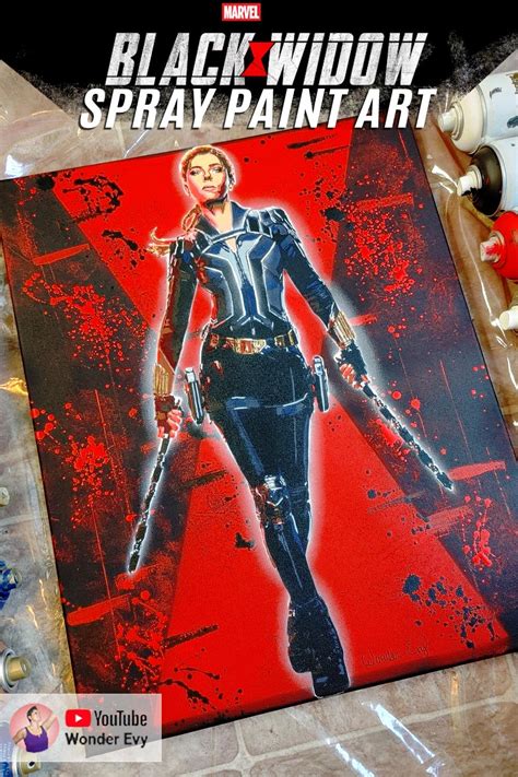 Black Widow Stencil Spray Paint Art Fan Art By Wonder Evy Rblackwidow