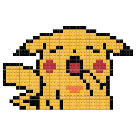 Pikachu Pixel Art Template