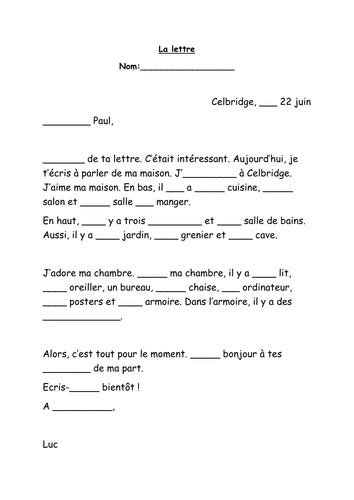 La Lettre An Introduction To French Letter Writing Teaching Resources