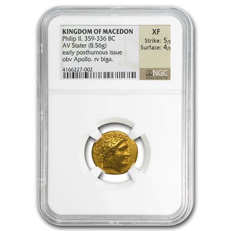 Buy Macedonia Gold Stater Of Philip Ii Xf Ngc 359 336 Bc Apmex