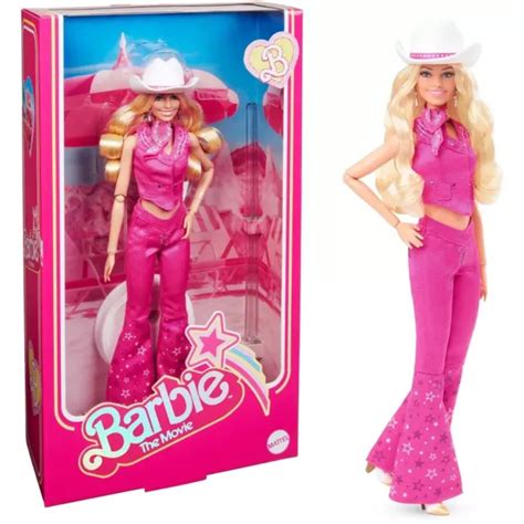 Barbie The Movie Doll Margot Robbie As Barbie In Pink Western Outfit