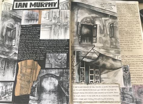 Ian Murphy | Gcse art sketchbook, A level art sketchbook, A level art sketchbook layout