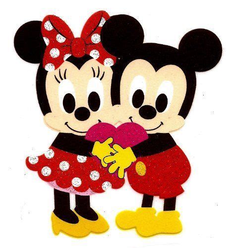 Cutie Mickey Minnie Mouse Holding Heart Valentine Disney Iron On