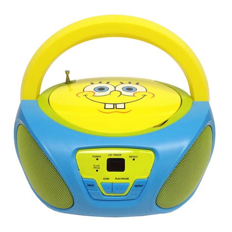 Nickelodeon Spongebob Squarepants Childs Portable Cd Player Boombox