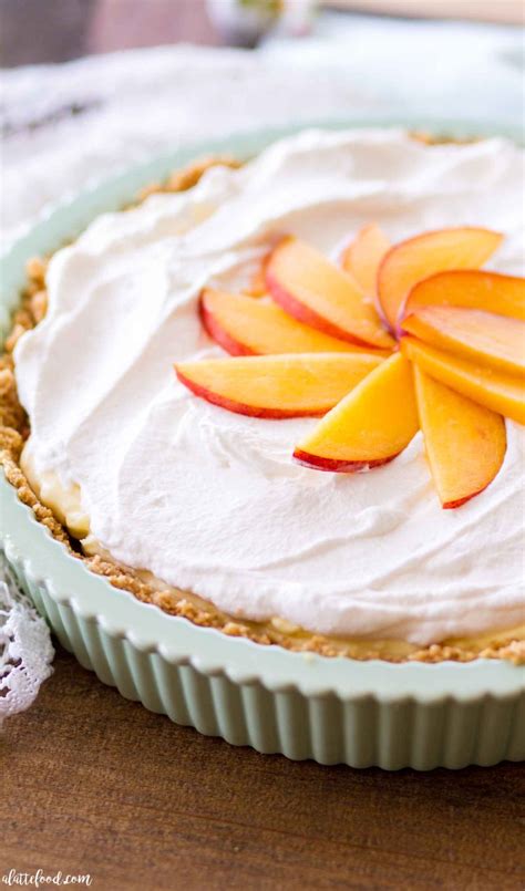 No Bake Peach Cream Pie A Latte Food