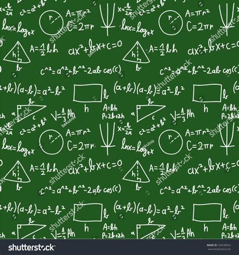 Seamless Math Elements On School Board Illustration Vectorielle Libre