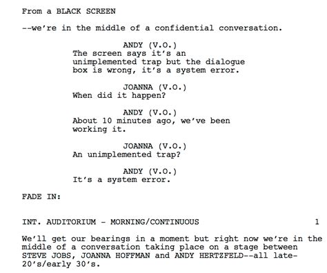 Script forum (moderator) english oral script. Read the Entire Script of Universal's 'Steve Jobs' Movie ...