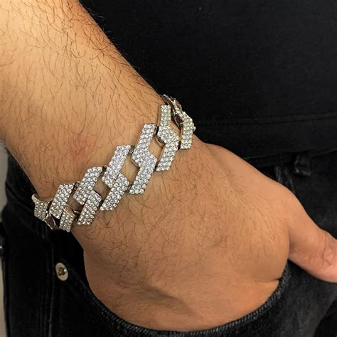 20mm Iced Out Prong Bracelet In White Gold Jewlz Express