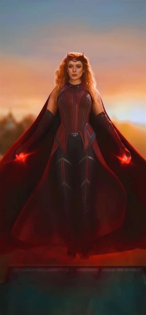 1242x2688 Scarlet Witch Enigmatic Power Iphone Xs Max Hd 4k Wallpapers