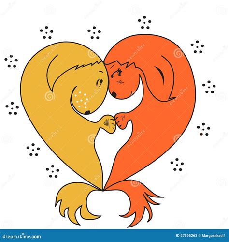 Dogs In Love Stock Illustration Illustration Of Love 27595263