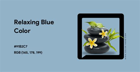 Relaxing Blue Color Hex Code Is 91b2c7