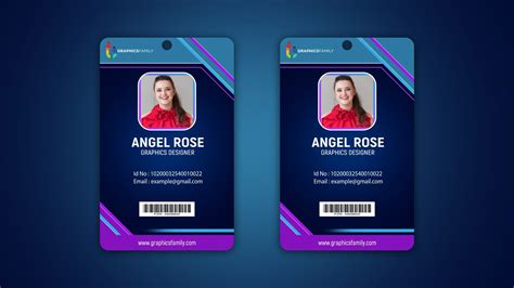 Id Card Format 013 Student Id Card Design Template Psd Free Download