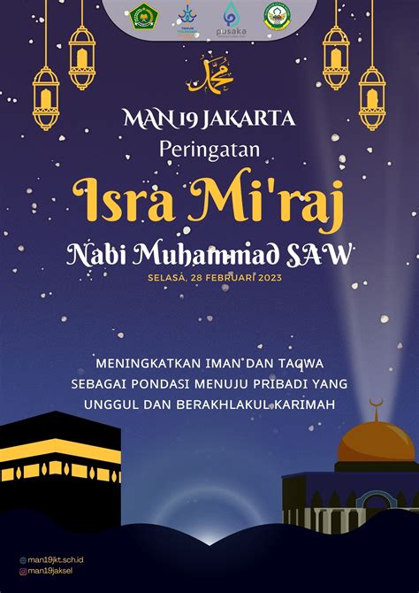 Peringatan Isra Miraj Nabi Muhammad Saw 1444 H Man 19 Jakarta Selatan