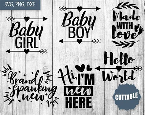 New Baby Svg Bundle Newborn Quotes Svg Pack Cut Files 12 Etsy