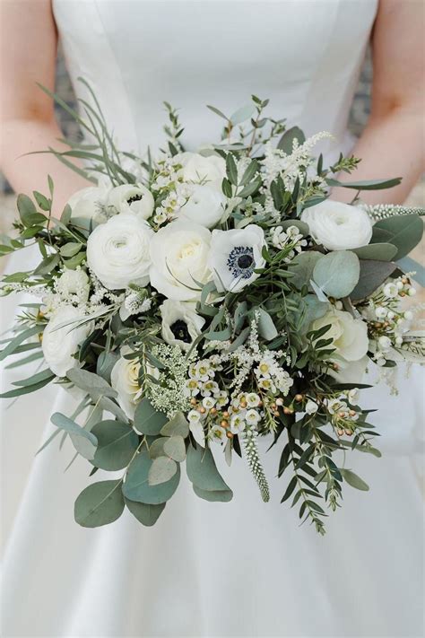Bridal Bouquet White And Green Wedding Flowers Flower Bouquet