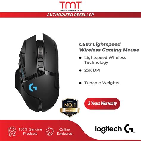 Logitech G502 Lightspeed Wireless Gaming Mouse Hero 25k Sensor