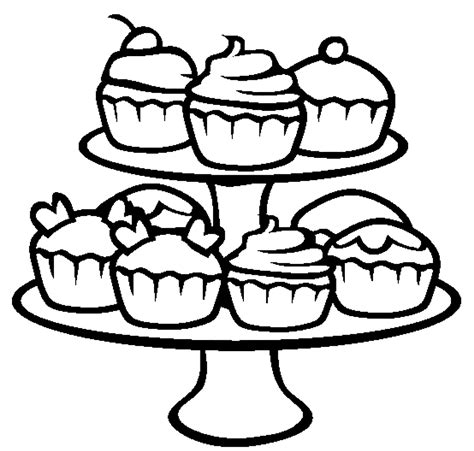 Cupcake Printable Coloring Pages Printable World Holiday