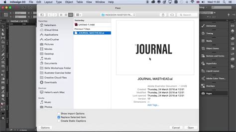 Indesign Using Master Pages Youtube