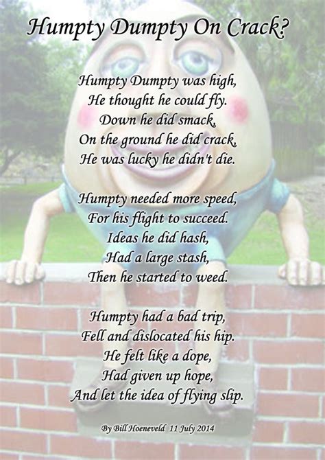 Humpty Dumpty On Crack Limericks Funny Poems Funny Quotes Limerick