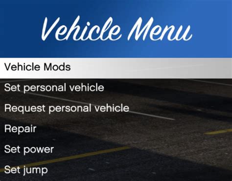 Simple vehicle mod menu | GTA Network Forum
