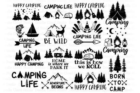 Camping Svg Bundle Camping Shirt Camper Camping Clipart