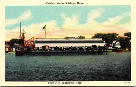 Marthas Vineyard Island Massachusetts Ma Town Pier Edgartown Ma