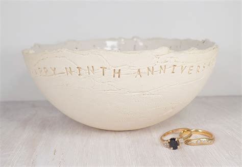 ninth wedding anniversary pottery ring dish 9th anniversary etsy wedding t wife unique