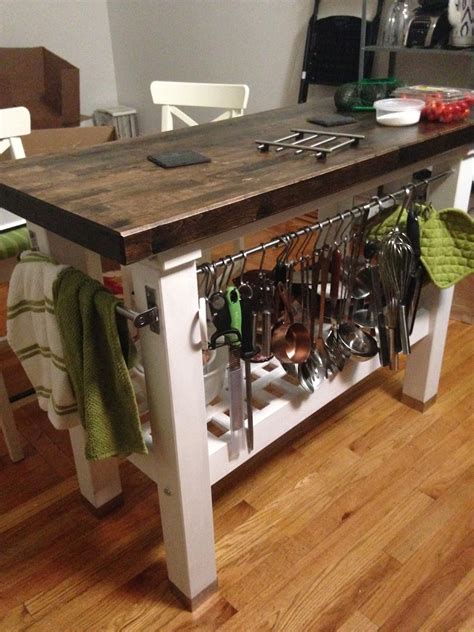 There are many free diy kitchen island plans that offer different features and styles to suit your kitchen's needs. Bake and Baste: How to Stain and Finish a Rustic Kitchen Island (IKEA GROLAND)