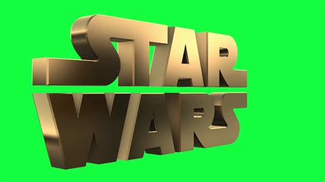 Star Wars Green Screen Logo Loop Chroma Animation Youtube