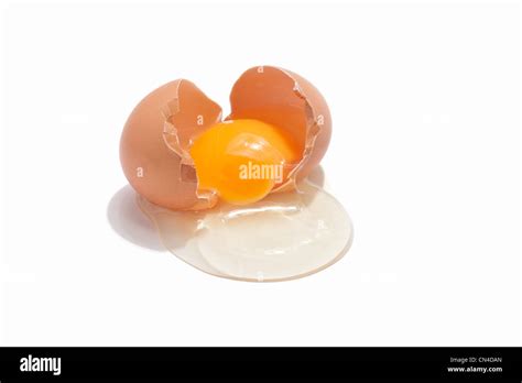 Cracked Chicken Egg Hi Res Stock Photography And Images Alamy