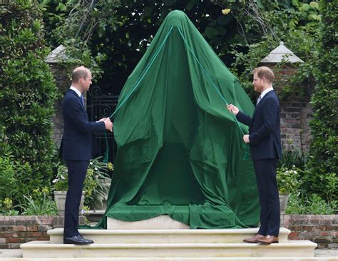 princes william harry unveil princess diana s statue