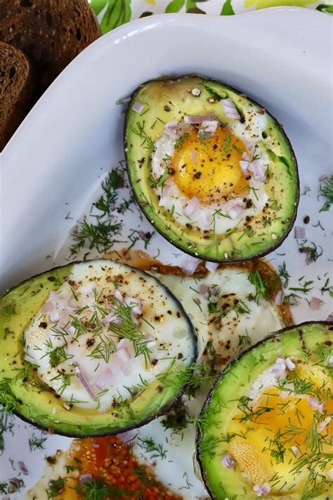 Savory Oven Baked Eggs In Avocados Slice Of Jess