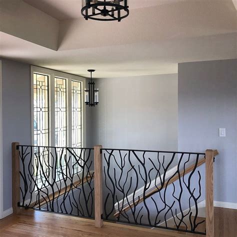 Hand Forged Forest Tree Branch Metal Iron Stair Railings With Etsy In