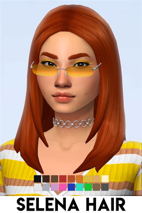Imvikai Selena Hair By Vikai Base Game Compatible Emily Cc Finds