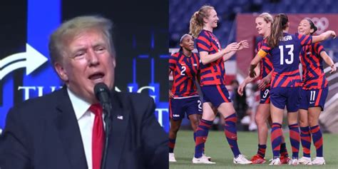 donald trump says us women s soccer team lost to sweden in the olympics because of wokeism video