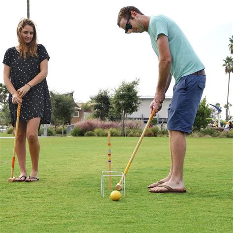 Gosports Deluxe Backyard Outdoor Lawn Kid And Adult Croquet Game Set For