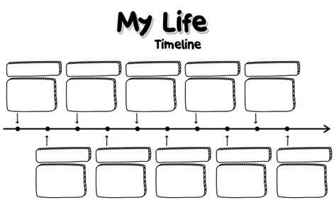 Blank Printable Timeline Worksheets Life Timeline Timeline Design History Timeline Template