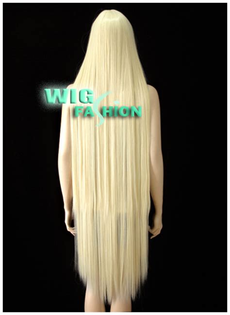 Super Long 48 In Light Blonde Hair Wig Fp03