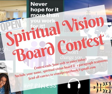 Enter The Spiritual Vision Board Contest Today And Share With Others